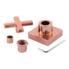 Acabamento Para Registro Cruzeta Quadrado Rose Gold Brilhante