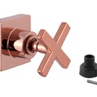 Acabamento Para Registro Cruzeta Rose Gold Brilhante Chuveiro