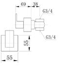 Acabamento Para Registro De Metal Preto Fosco
