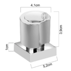 Acabamento para Registro de Pressão/Gaveta C40 Metal Cromado
