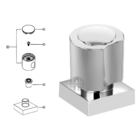 Acabamento para Registro de Pressão/Gaveta C40 Metal Cromado