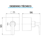 Acabamento Para Registro Docol Stillo 823948 Docolbase 1/2",