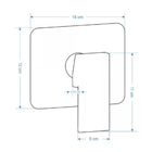 Acabamento para registro Ducha Chuveiro Monocomando padrão Ba