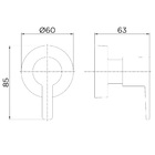 Acabamento para Registro Padrão Fabrimar Pequeno Cromado Gali Docol