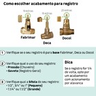 Acabamento para Registro Base Deca Pequeno Gold Cubo Deca