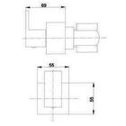 Acabamento Para Registro Pressão Alavanca Preto Fosco