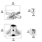 Acabamento Para Registro Pressão Gaveta Padrão Deca C62 1 1/2