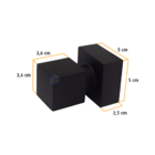Acabamento para Registro Pressão Gaveta Quadrado Preto Metal