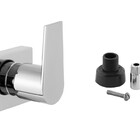 Acabamento Para Registro Quadrado Alavanca Cromado Padrão Doc