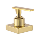 Acabamento Para Registro Quadrado Alavanca Dourado Brilhante