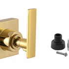 Acabamento Para Registro Quadrado Alavanca Dourado Brilhante