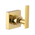 Acabamento Para Registro Quadrado Alavanca Dourado Brilhante