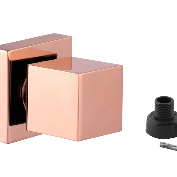 Acabamento Para Registro Quadrado Rose Gold Brilhante Banheir