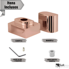 Acabamento Para Registro Rose Gold Rosa Padrão Deca Gota