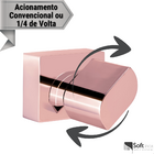 Acabamento Para Registro Rose Gold Rosa Padrão Deca Gota