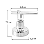 Acabamento para Registro Volante C61 de Luxo (1/2", 3/4" e 1"