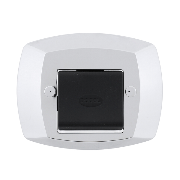 Acabamento para Válvula de Descarga Cromado e Preto Ri Base Clássica Docol