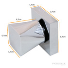 Acabamento Quadrado 100% Metal Cromado Registro Pressão Gavet