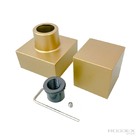 Acabamento Quadrado Metal Dourado Registro Pressão e Gaveta 1