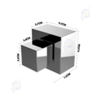 Acabamento Quadrado Para Registro Metal Cromado - Padrão Deca