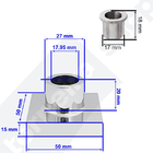 Acabamento Quadrado Para Registro Pressão E Gaveta Compatível