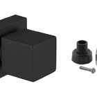 Acabamento Quadrado Preto Para Registro Chuveiro Abs Plástico