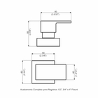 Acabamento Registro  Base Fabrimar 1/2 E 3/4 E 1 (pequeno) -