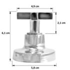Acabamento Registro Alavanca C-22 Luxo Metal Padrão Deca Crom