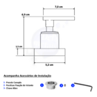 Acabamento Registro Alavanca C-73 Quadrada Metal Padrão Deca
