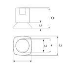 Acabamento Registro Banheiro Basic C-44 Cromado Padrão Deca (