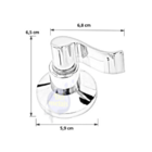 Acabamento Registro Banheiro C-67 Vol. Metal Cr Padrão Deca C