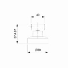 Acabamento Registro Base Celite 1/2" 3/4" 1" Flow Cromado Cel