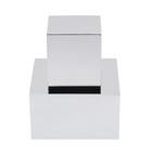 Acabamento para Registro Base Deca Gaveta/Pressão Grande 1.1/4" 1.1/2" Square Prata Stoc