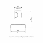 Acabamento Registro Base Deca 1.1/4 E 1.1/2 (grande) - Onda