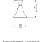 Acabamento Registro Base Deca 1.1/4 E 1.1/2 (grande) - Time T