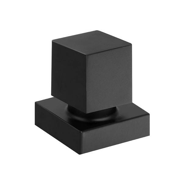Acabamento para Registro Base Deca Gaveta/Pressão Pequeno 1/2" 3/4" 1" Square Preto Fosco Stoc