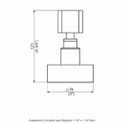 Acabamento Registro Base Docol 1.1/4 E 1.1/2 (grande) - Dom