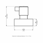 Acabamento Registro Base Docol 1.1/4 E 1.1/2 (grande) - Ice