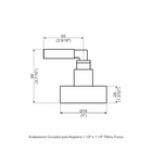 Acabamento Registro Base Fabrimar 1.1/4 E 1.1/2 (grande) - Fu
