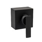 Acabamento Registro Base Quadrada Alavanca Para Deca Preto