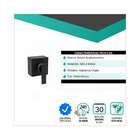 Acabamento Registro Base Quadrada Alavanca Para Deca Preto