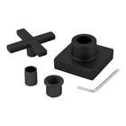 Acabamento Registro Cruzeta Preto Chuveiro Padrão Deca