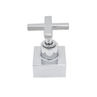 Acabamento Registro Cruzeta Quadrado Pressão ou Gaveta Metal