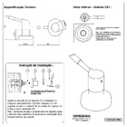 Acabamento Registro Dourado Fosco Padrão Deca Metal Luxo