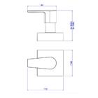 Acabamento Registro Gaveta 11/2 ,11/4 Level Black Matte - Deca