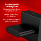 Acabamento Registro Gaveta Pequeno Polo Black Matte Deca