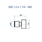 Acabamento Registro Grande 1 1/2 Elo Cromado Fani