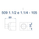 Acabamento Registro Grande 1 1/2 Hera Grafite Escovado Fani