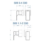 Acabamento Registro Grande 1 1/2 Retta Grafite Escovado Fani