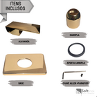 Acabamento Registro Monocomando Diamante Dourado Base Deca